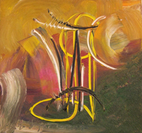 Quadro di
  Paolo da San Lorenzo - Composizione astratta huile toile