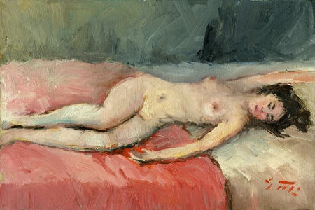 Gino Tili - Nudo sul letto