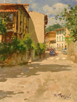 Quadro di
 Graziano Marsili - Via Benedetto Fortini - Firenze huile tableau