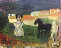 Quadro di
 Roberto Panichi - Cavallo nero Óleos tela