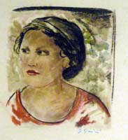 Quadro di
 D. Giannini - Ritratto aquarelle papier