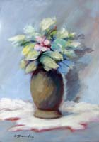 Quadro di
 Umberto Bianchini - Vaso di fiori mixta tela