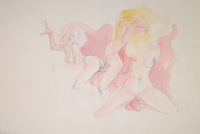 Работы  Claude Falbriard - Composizione erotica mixed бумага