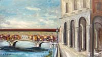 Работы  S. Guidarelli - Ponte Vecchio - Firenze oil картон