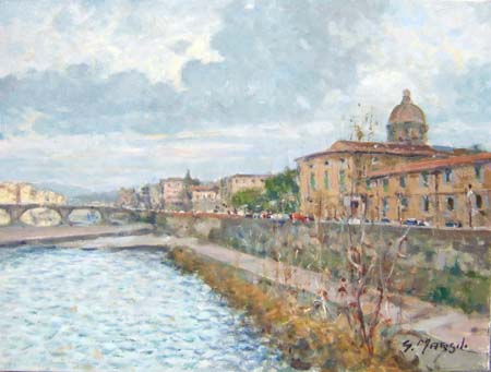 Graziano Marsili - L'Arno al Cestello (Firenze)