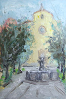 Quadro di
 Franco Santini - Santo Spirito - Firenze huile tableau