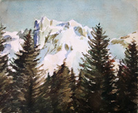 Quadro di
 Aldebrando Madami - Dolomiti aquarelle papier