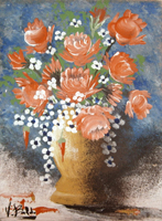 Quadro di
 Valdo Baldi  - Vaso di fiori leos tabla