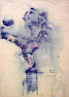 Quadro di
 Bruno (Bob) Borghesi - La rovesciata aquarelle papier