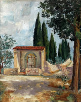 Quadro di
 Ottavia Tempestini - Paesaggio huile carton