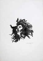 Quadro di
 Franco Tanganelli - Volto lithographie papier