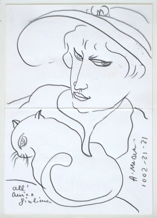 Antonio Manzi - Figura con gatto