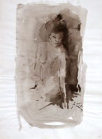 Quadro di
 Gino Tili - Nudo aquarelle papier
