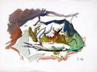 Quadro di
 Gino Tili - Natura morta aquarelle papier