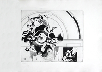 Работы  Piero Tredici - Figure lithography бумага