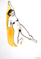 Работы  Luciano Ascenzi - Nudo watercolor бумага