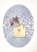 Quadro di
 Giorgio Milani - Rosso e azzurro lithographie papier