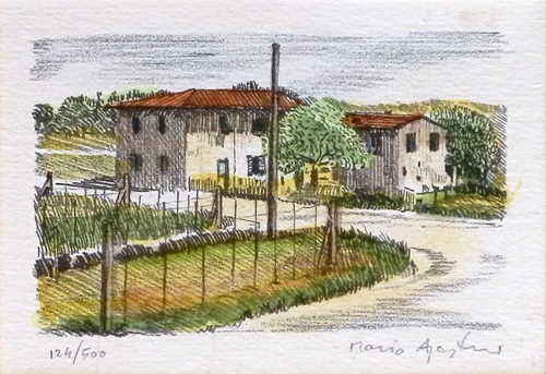 Mario Agostini - Paesaggio di campagna