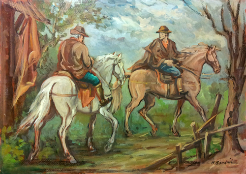 M. Bandini - Figure a cavallo