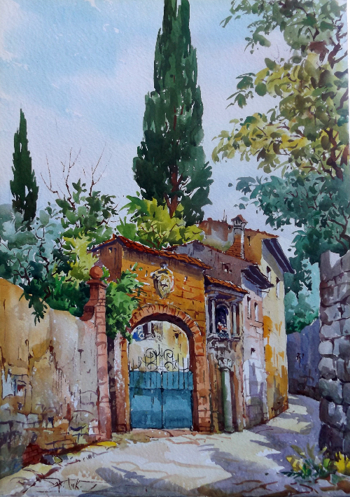 Artwork by Giovanni Ospitali, watercolor on paper on table | Italian Painters FirenzeArt gallery italian painters