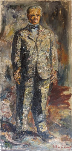 Quadro di Guido Borgianni Ritratto di Bartolini - olio tela 