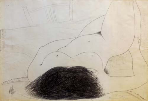 Art work by Aldo Nava Nudo - matita paper 
