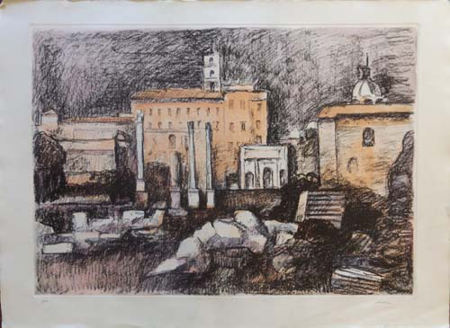 Art work by firma Illeggibile Rovine  - lithography paper 