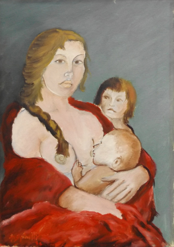 Quadro di Pancrazio Spinelli Maternità - Pittori contemporanei galleria Firenze Art
