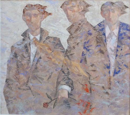 Quadro di Giampaolo Talani Tre ombre  - Pittori contemporanei galleria Firenze Art