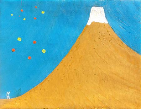Art work by Lello Massi L'uomo e la montagna - acrylic canvas 