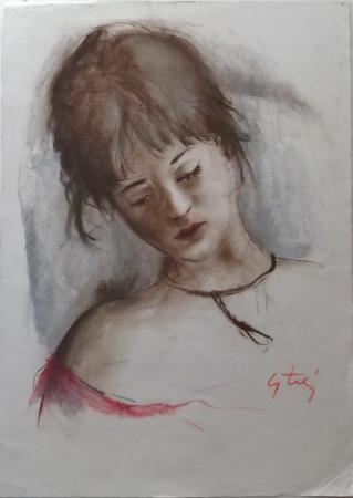 Art work by Gino Tili Ritratto - pastel paper 
