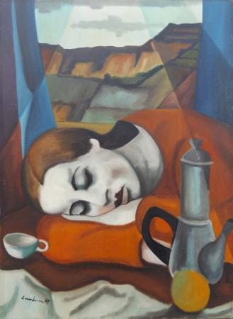 Art work by Ennio Lovatti Donna innamorata - oil canvas 