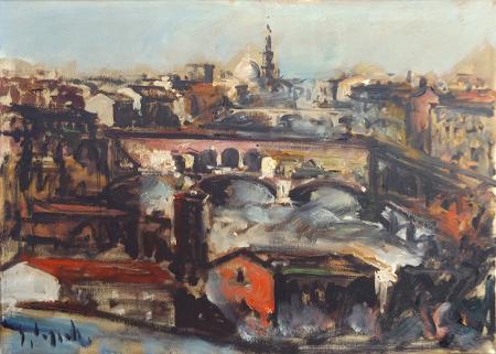 Quadro di Emanuele Cappello Lungarno - Pittori contemporanei galleria Firenze Art