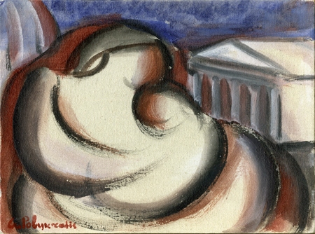 Quadro di Giorgio Polykratis Maternità - olio cartone telato 
