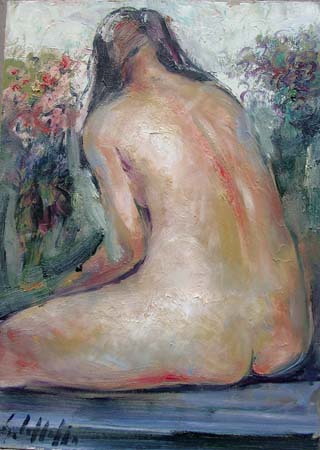 Art work by Emanuele Cappello Nudo - oil canvas 