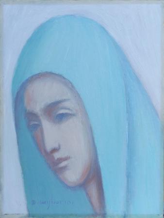 Quadro di Dino Migliorini Testa di Madonna - olio cartone telato 