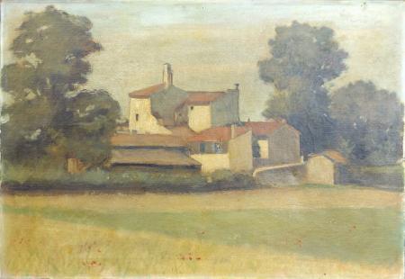 Art work by  Anonimo Casa in campagna - oil canvas 