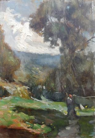 Art work by Furio Cavallini  Pescatore - oil table 