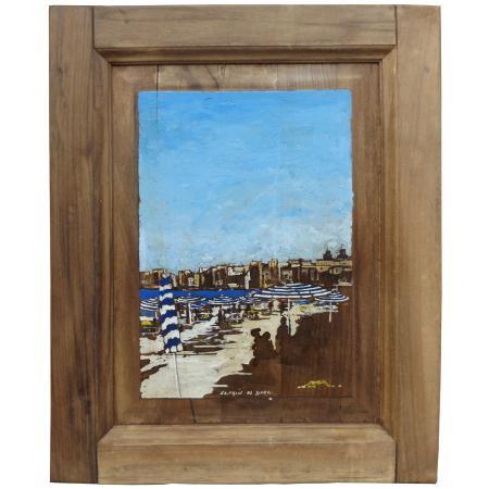 Quadro di Massimo Lomi Cefalù al mare - Pittori contemporanei galleria Firenze Art