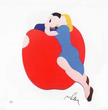 Quadro di Marco Lodola  Apple - serigrafia carta 