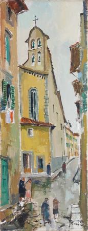 Quadro di Rodolfo Marma Borgo Tegolaio - Pittori contemporanei galleria Firenze Art