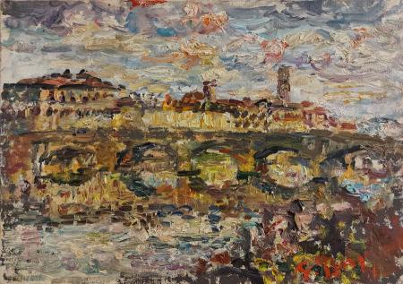 Quadro di Guido Borgianni Ponte Santa Trinita - Pittori contemporanei galleria Firenze Art