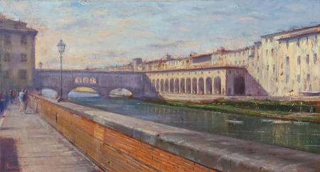 Quadro di Mario Minarini Ponte Vecchio, Firenze - Pittori contemporanei galleria Firenze Art