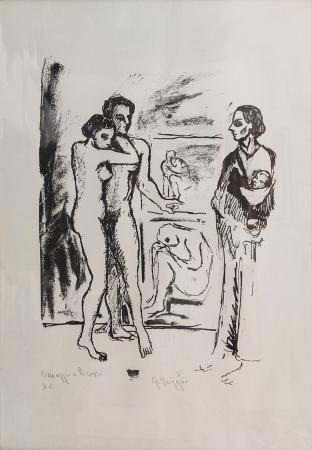 Art work by firma Illeggibile Omaggio a Picasso  - print paper 