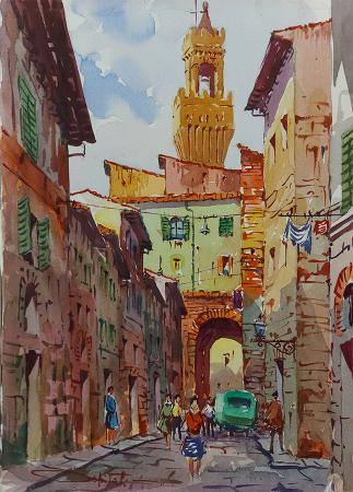 Artwork by Giovanni Ospitali, watercolor on paper | Italian Painters FirenzeArt gallery italian painters