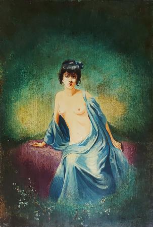 Quadro di Costanza Oghi Nudo in posa - Pittori contemporanei galleria Firenze Art