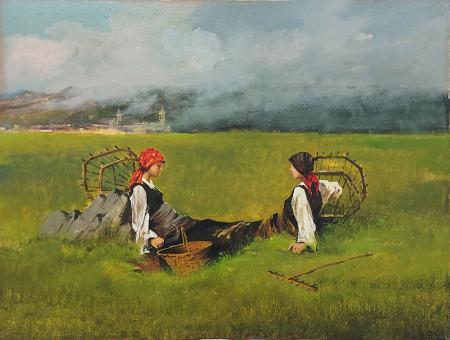 Art work by  Anonimo Donne in campagna - oil canvas 