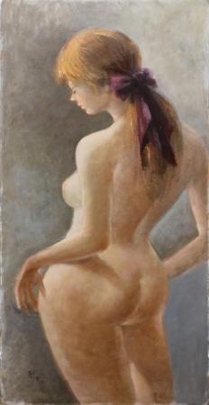 Quadro di Mario Poggiali Elena nuda  - Pittori contemporanei galleria Firenze Art