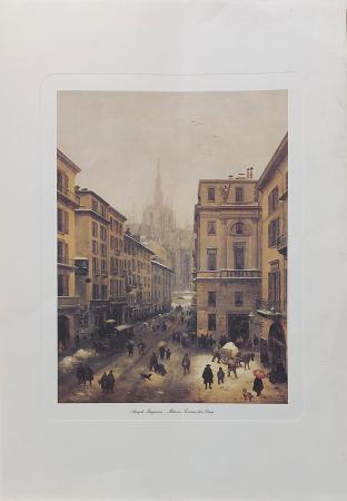 Quadro di Angelo Inganni Milano Corsia dei servi - Pittori contemporanei galleria Firenze Art