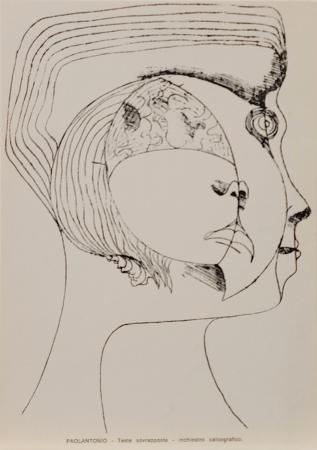 Art work by  Paolantonio Teste sovrapposte - lithography paper 